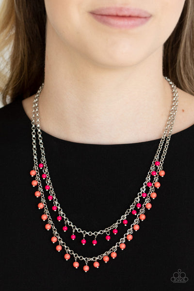 Paparazzi Necklace - Dainty Distraction - Orange (#1797)