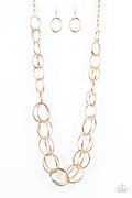 Paparazzi Necklace - Elegantly Ensnared - Gold (PZ-545)