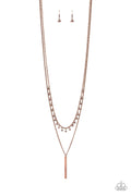Paparazzi Necklace -Keep Your Eye On The Pendulum - Copper (#1764)