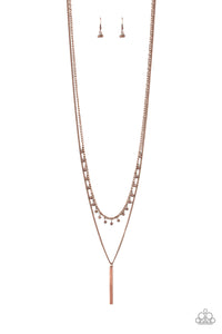 Paparazzi Necklace -Keep Your Eye On The Pendulum - Copper (#1764)