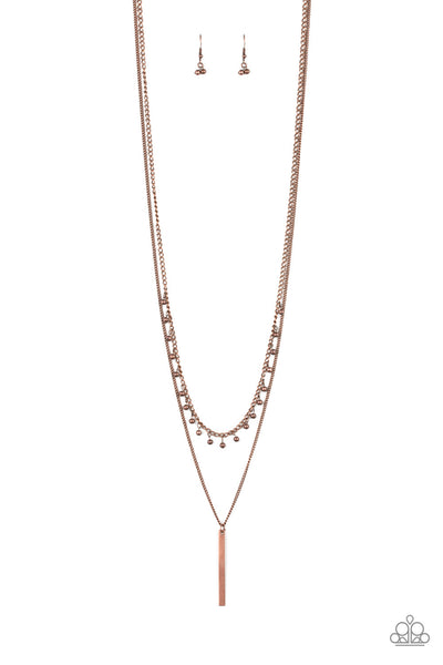 Paparazzi Necklace -Keep Your Eye On The Pendulum - Copper (#1764)