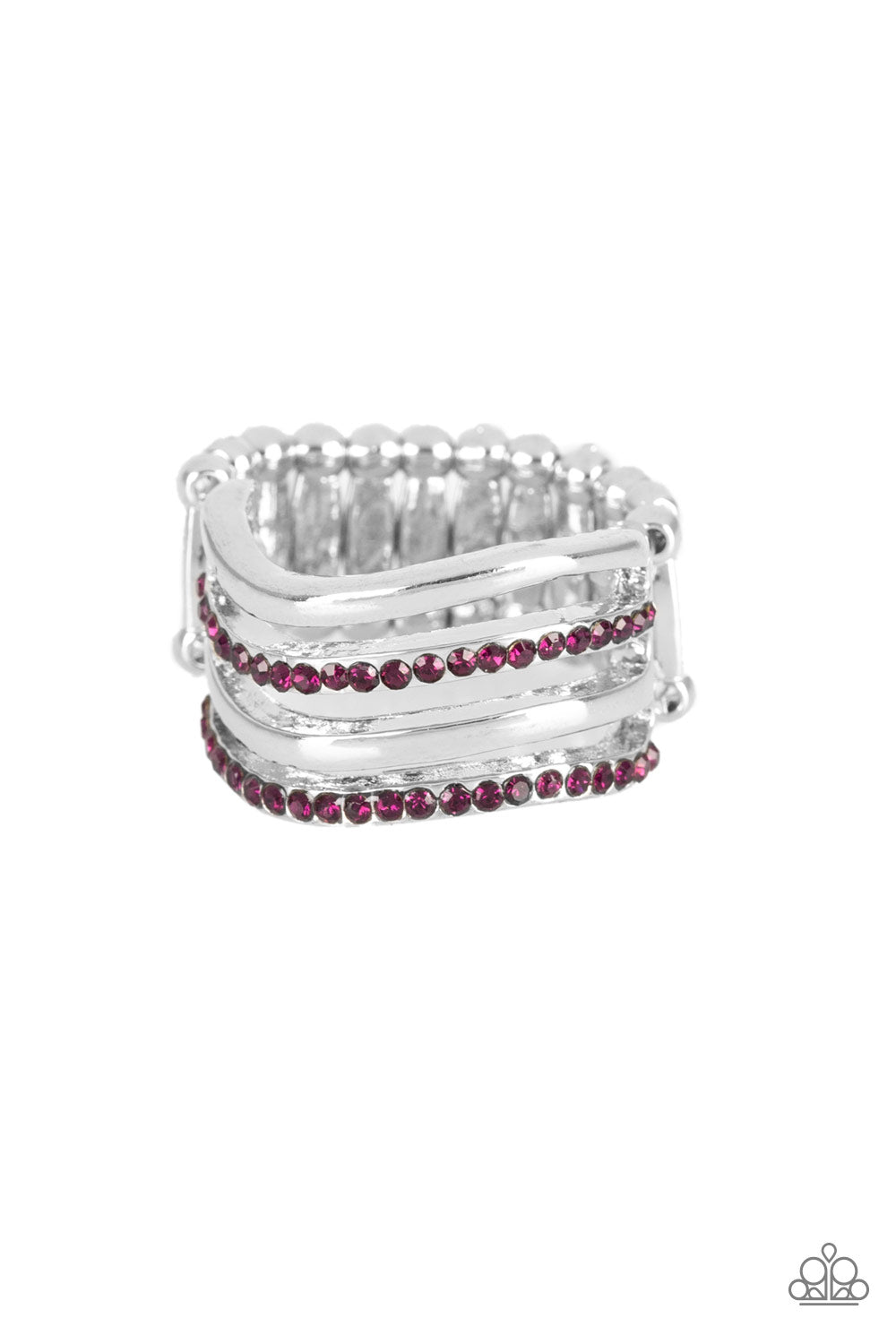 Pageant Wave - Purple Paparazzi Ring (R354)