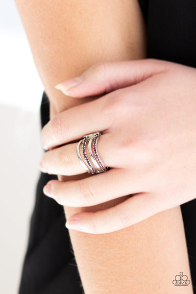 Pageant Wave - Purple Paparazzi Ring