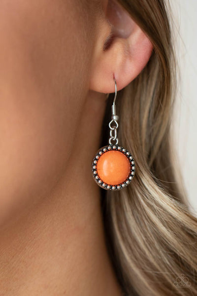 She Went West - Orange Paparazzi Necklace