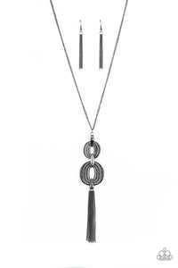 Timelessly Tasseled - Black Paparazzi Necklace