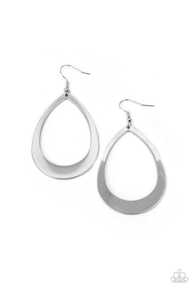 Fierce Fundamentals - Silver Paparazzi Earrings