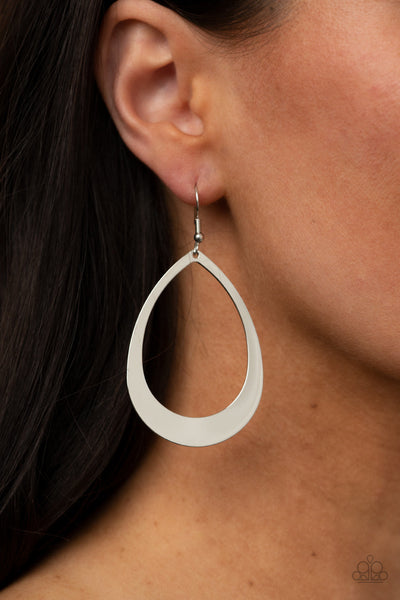 Fierce Fundamentals - Silver Paparazzi Earrings