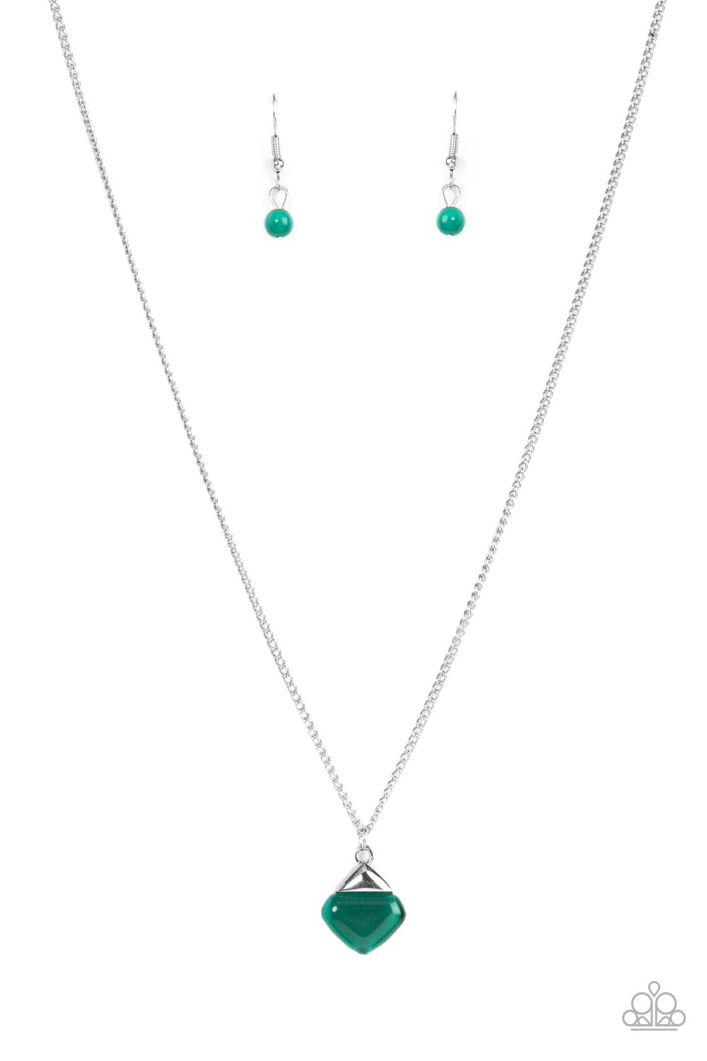 Gracefully Gemstone - Green Paparazzi Necklace (#3209)