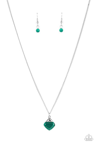 Gracefully Gemstone - Green Paparazzi Necklace (#3209)