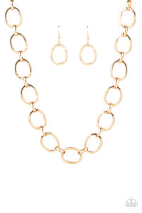 HAUTE-ly Contested - Gold Paparazzi Necklace