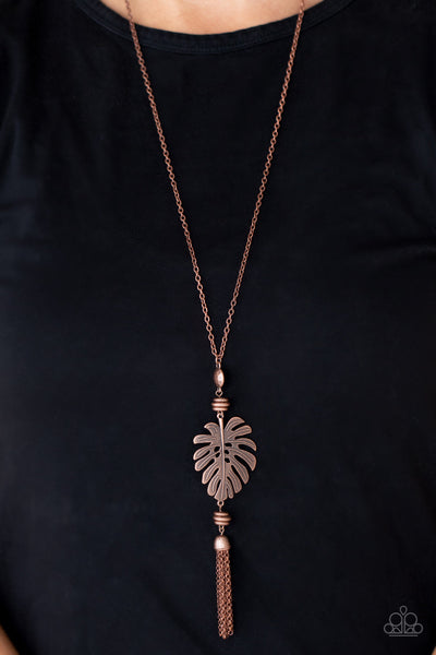 Palm Promenade - Copper Paparazzi Necklace (#4279)