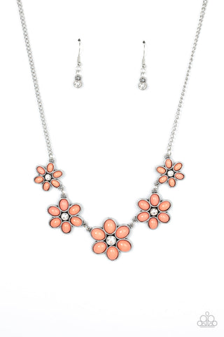 Prairie Party - Orange Paparazzi Necklace (#4808)