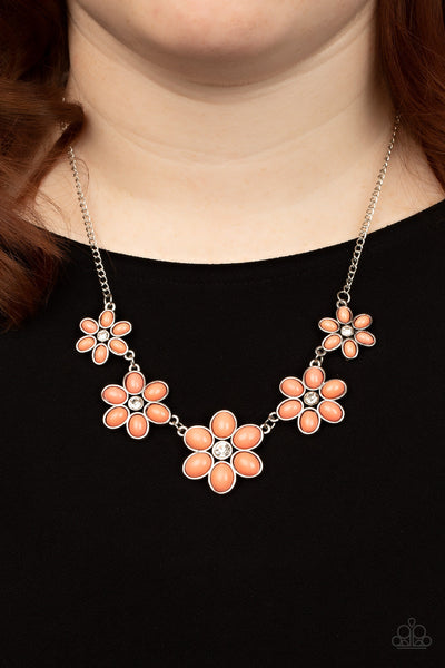 Prairie Party - Orange Paparazzi Necklace (#4808)