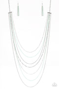 Paparazzi Necklace - Radical Rainbows - Green (PZ-1100)