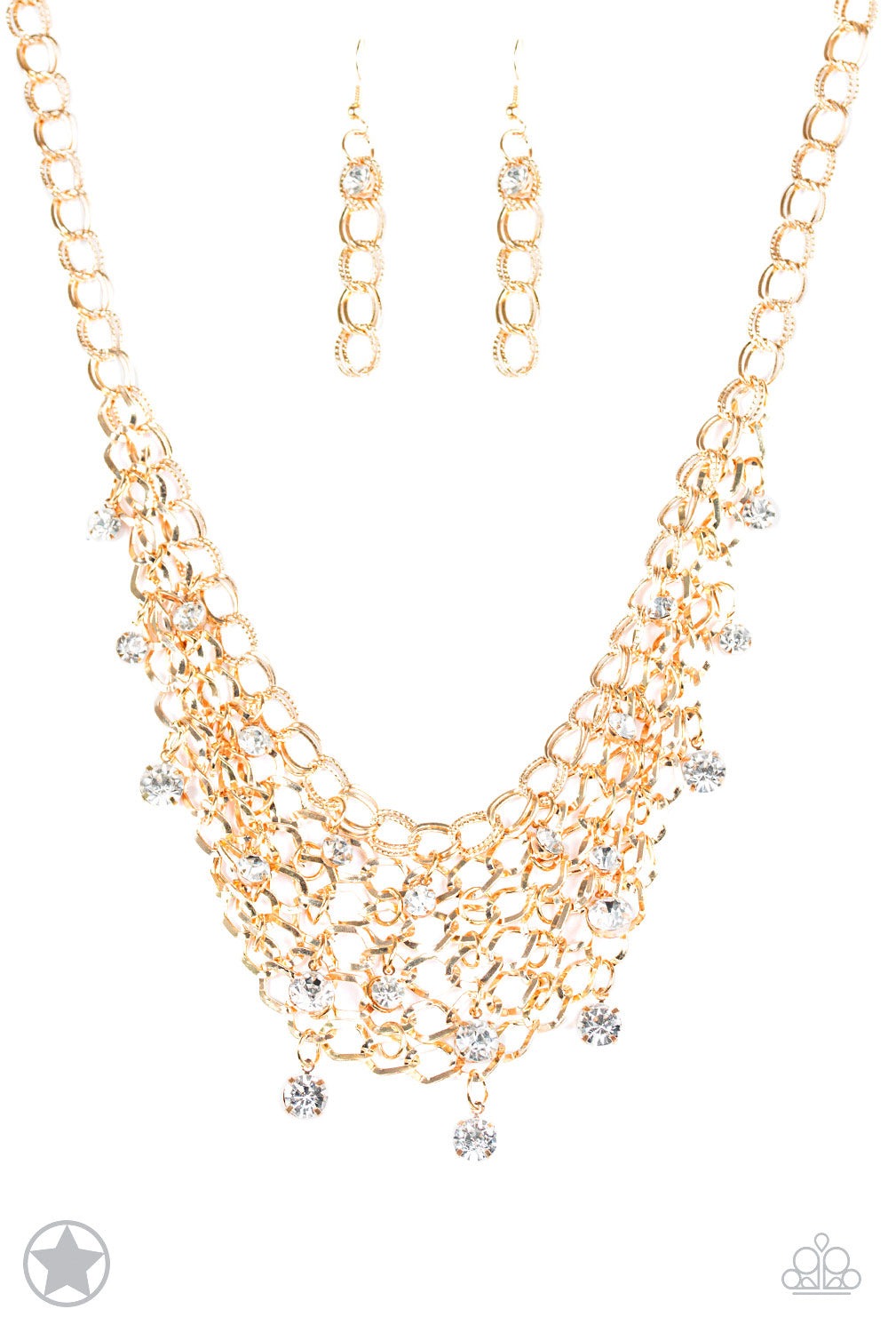 Paparazzi Blockbuster Short Necklace - Fishing for Compliments - Gold (BB032)