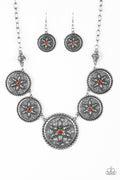 Paparazzi Necklace -Written In The STAR LILIES - Orange (PZ-595)