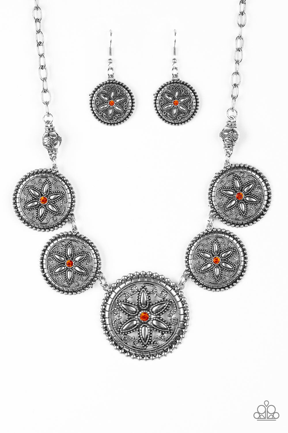 Paparazzi Necklace -Written In The STAR LILIES - Orange (PZ-595)