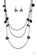 Alluring Luxe - Black Paparazzi Necklace (PZ-4180)