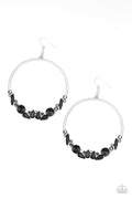 Business Casual - Black-Paparazzi Earrings (PZ-1260)