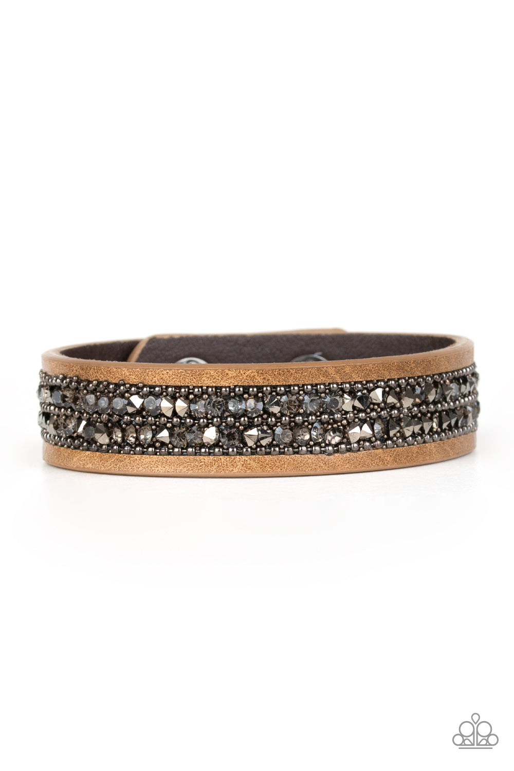 Paparazzi Wrap Bracelet - Crunch Time - Brown (W106)