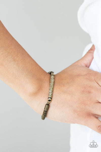 Fearlessly Unfiltered - Brass Paparazzi Bracelet