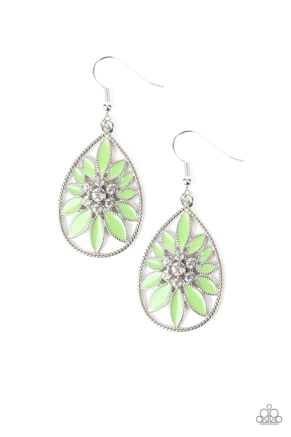 Paparazzi Fishhook Earrings - Floral Morals - Green (PZ-306)