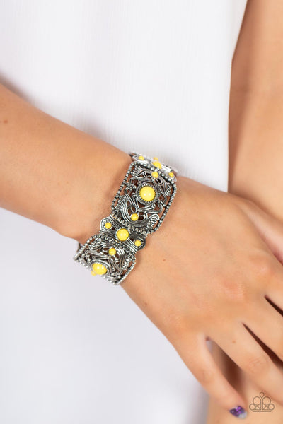 Going, Going, GONDOLA - Yellow Paparazzi Bracelet (#4060)