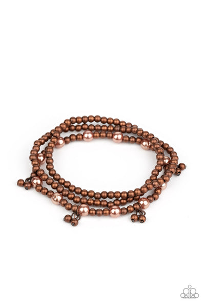 GRANDIOSE Slam - Copper-Paparazzi Bracelet (PZ-1593)