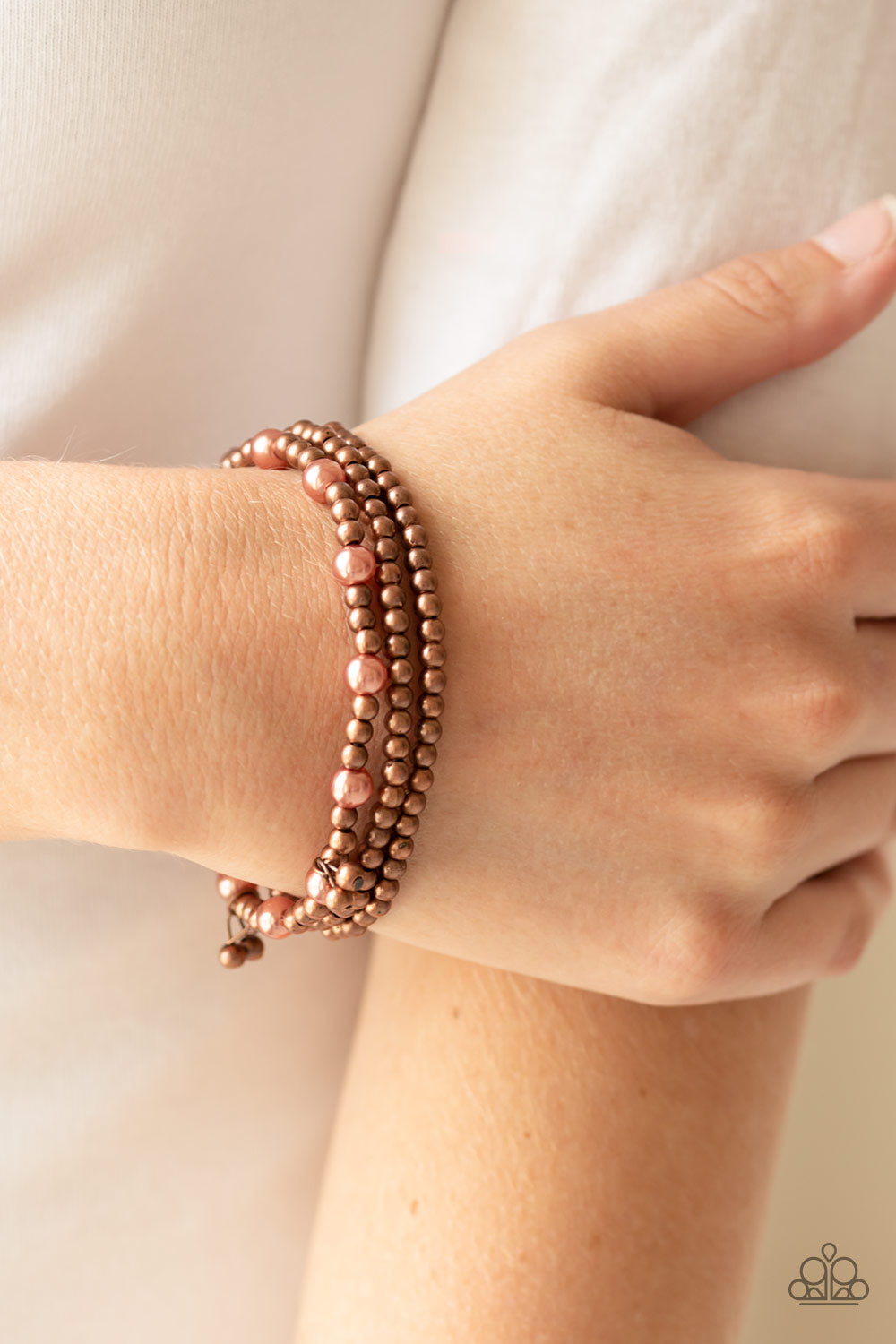 GRANDIOSE Slam - Copper-Paparazzi Bracelet (PZ-1593)