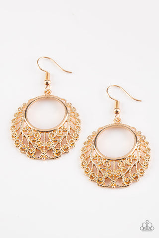 Paparazzi Earrings - Grapevine Glamorous - Gold (PZ-177)