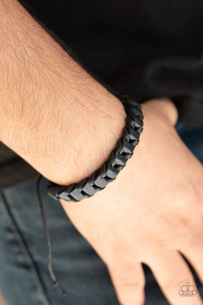 Paparazzi Urban Bracelet - Grit and Grease - Black (#678)