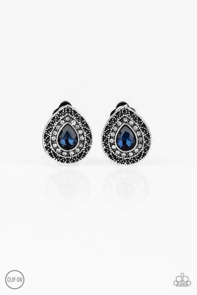 High-Class Celebrity - Blue Paparazzi Earrings (#1809)