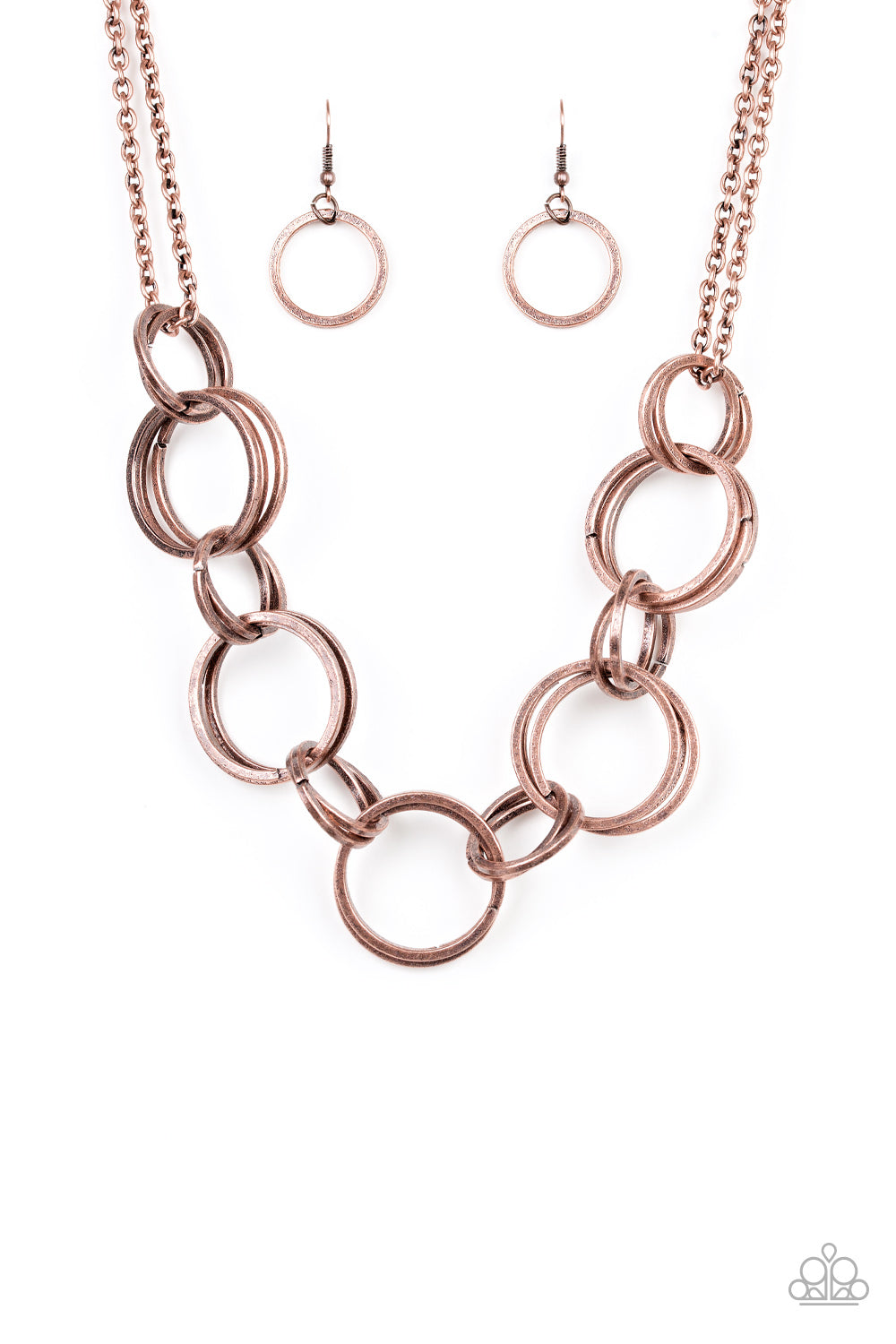 Paparazzi Necklace - Jump Into The Ring - Copper (#1356)