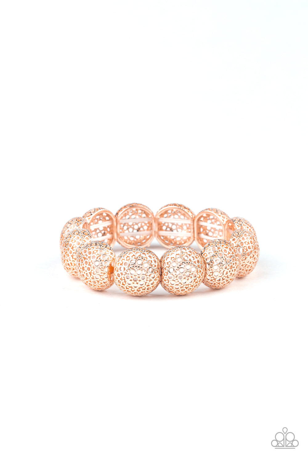 Obviously Ornate - Rose Gold-Paparazzi Bracelet (PZ-676)