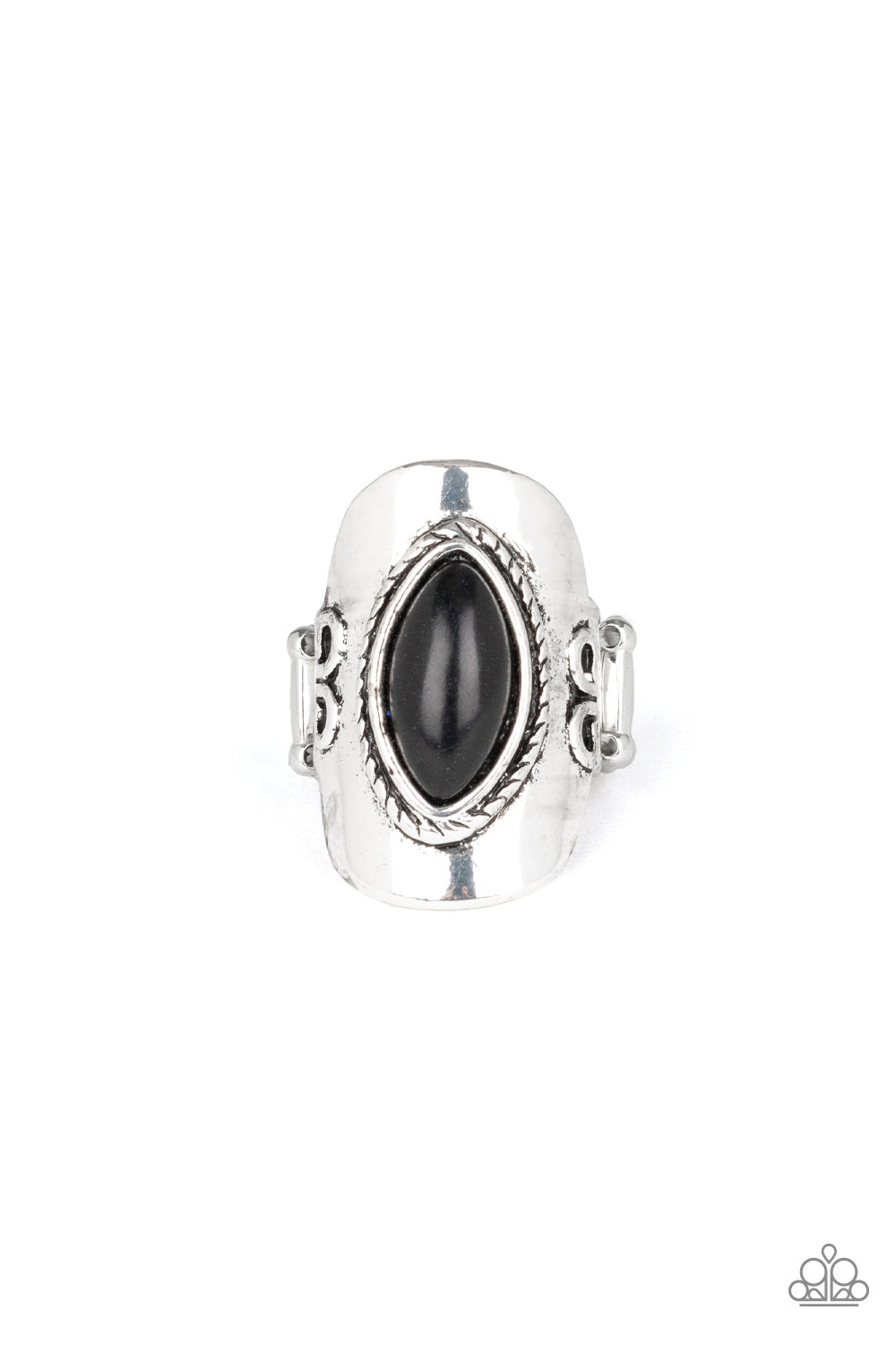 PLAIN Ride - Black-Paparazzi Ring (R050)