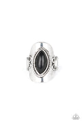 PLAIN Ride - Black-Paparazzi Ring (R050)