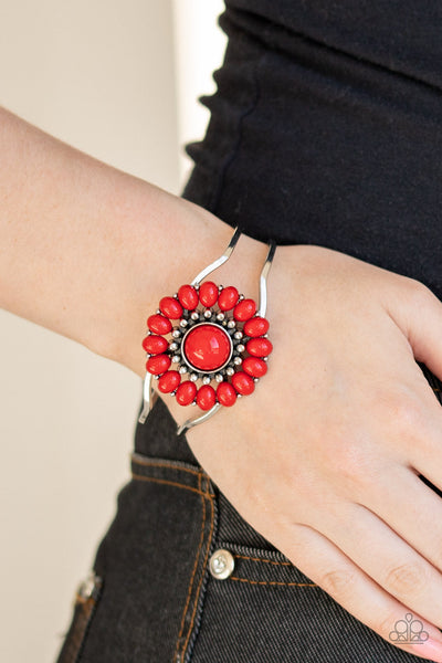 Posy Pop - Red-Paparazzi Bracelet (#1962)