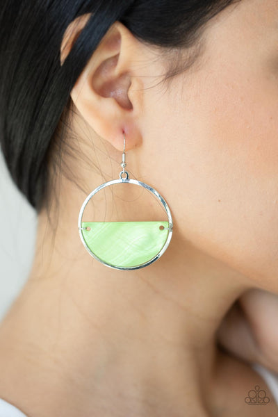Seashore Vibes - Green Paparazzi Earrings