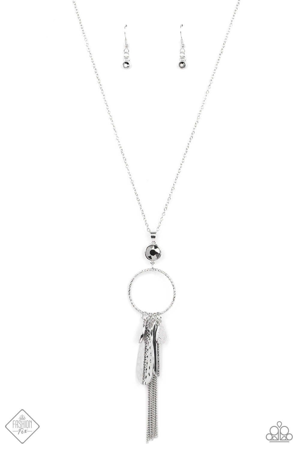 Tastefully Tasseled - Silver Paparazzi Fashon Fix Necklace Feb 2022