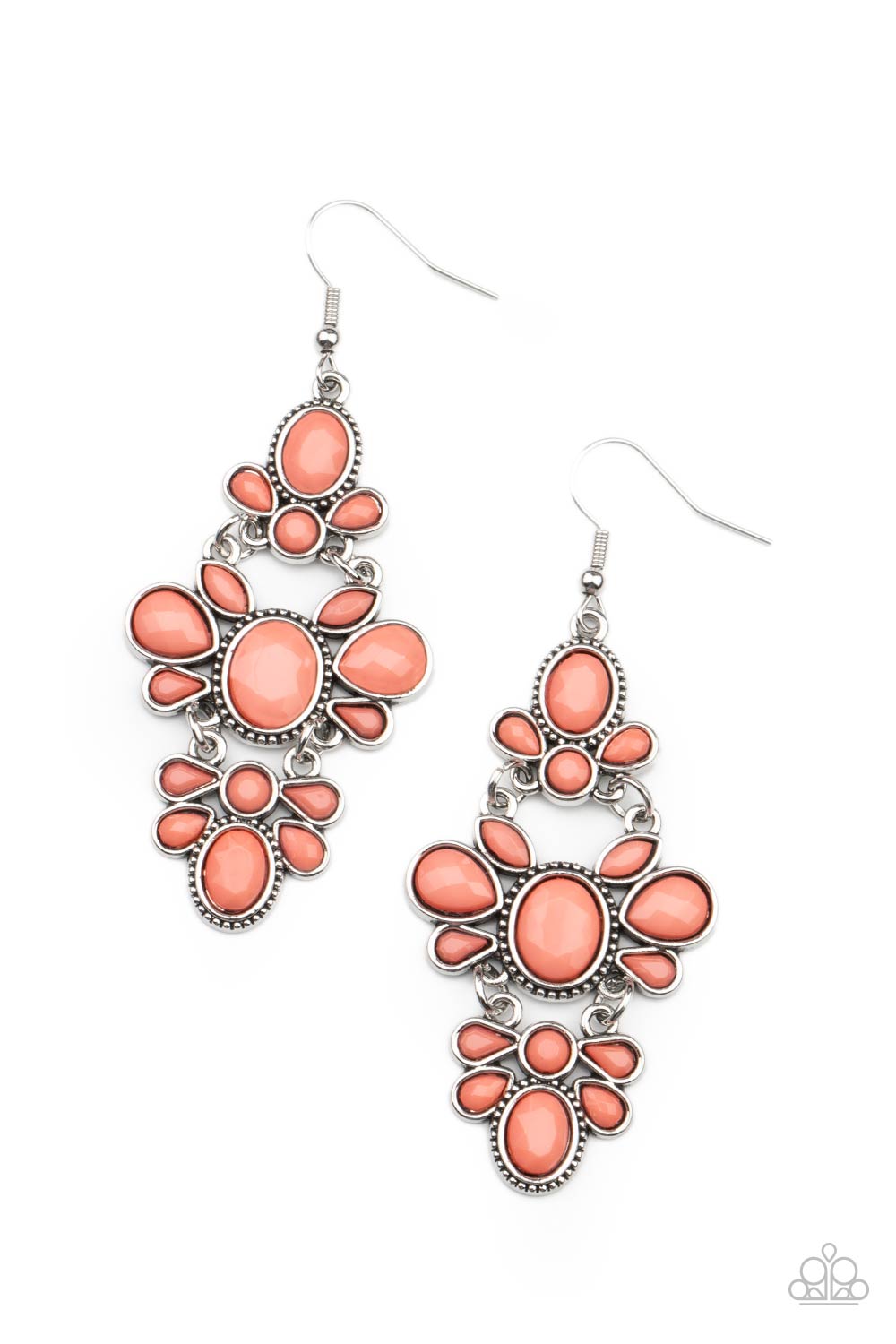 VACAY The Premises - Orange Paparazzi Earrings (PZ-183)