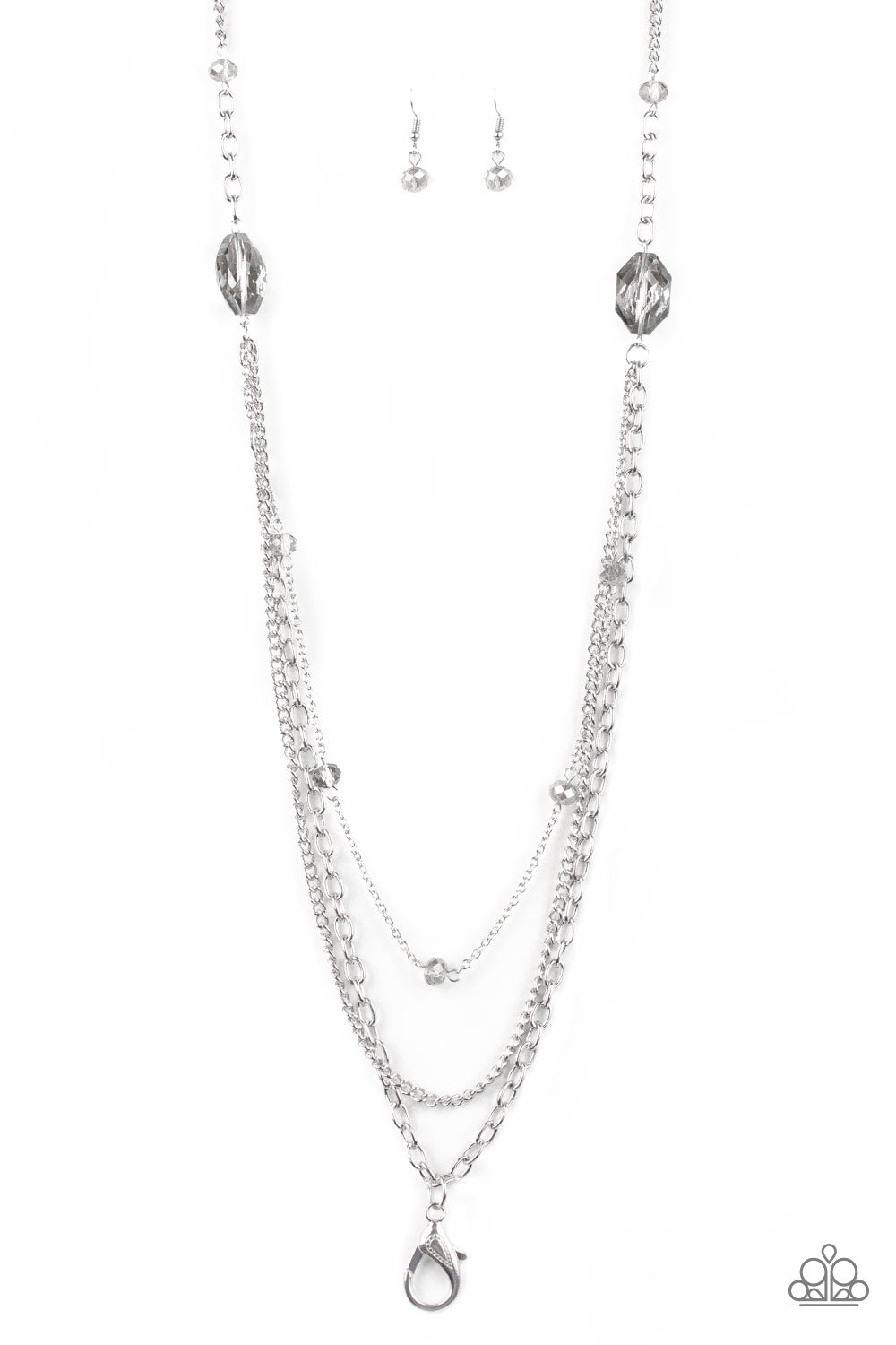 Dare To Dazzle - Silver Paparazzi Lanyard (L016)
