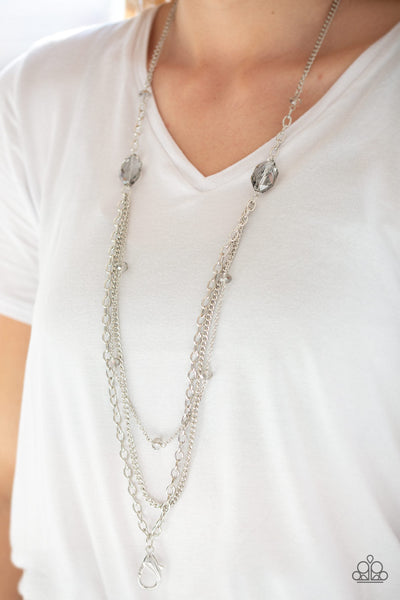 Dare To Dazzle - Silver Paparazzi Lanyard (L016)