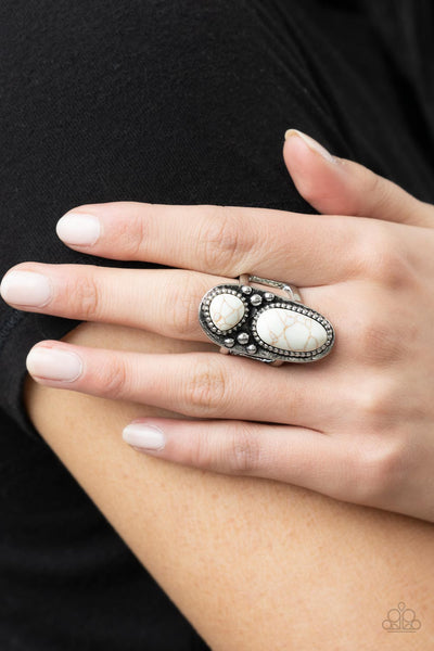 Magical Mesas - White Paparazzi Ring (R048)