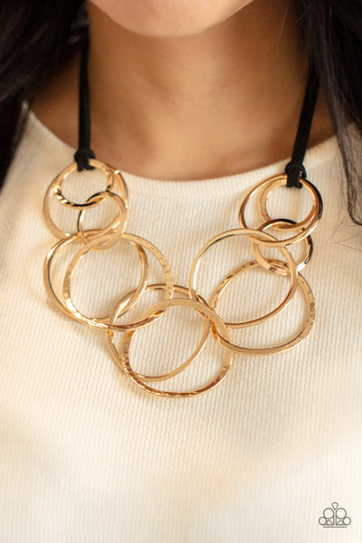 Spiraling Out of COUTURE - Gold Paparazzi Necklace Convention 2021