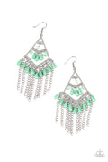 Trending Transcendence-Green Paparazzi Earrings (#1351)
