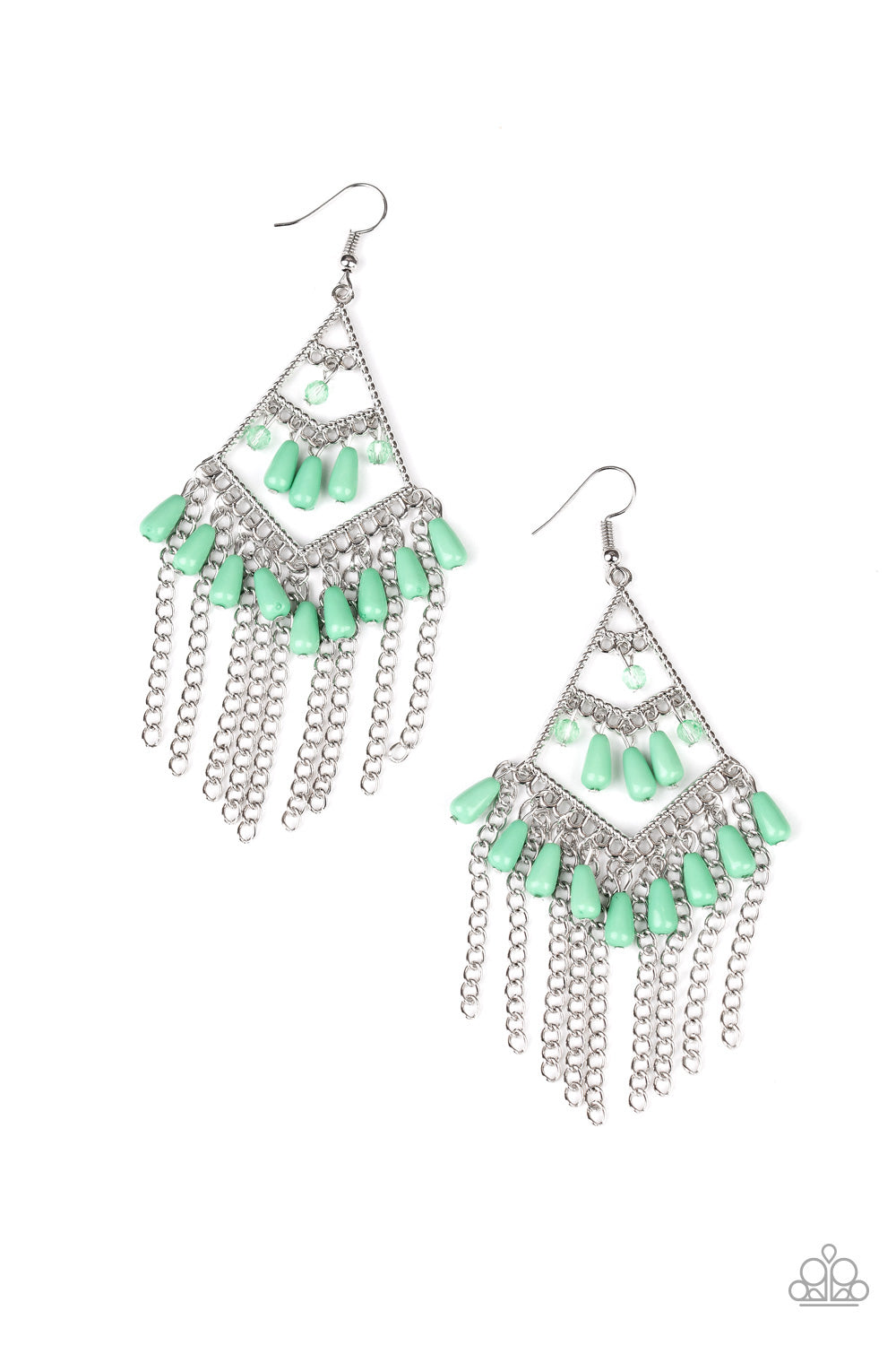 Trending Transcendence-Green Paparazzi Earrings (#1351)