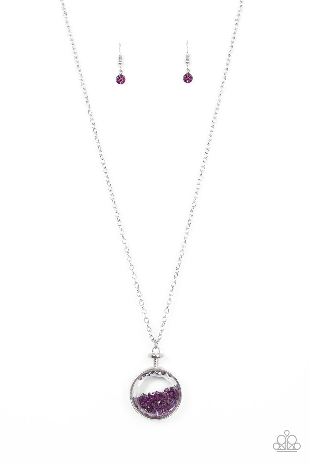 Twinkly Treasury - Purple Paparazzi Necklace (PZ-4801)