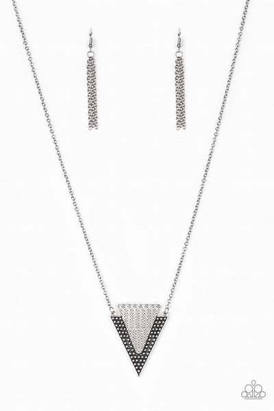 Paparazzi Necklace - Ancient Arrow - Silver (PZ-787)