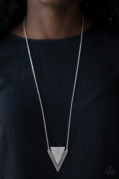Paparazzi Necklace - Ancient Arrow - Silver (PZ-787)