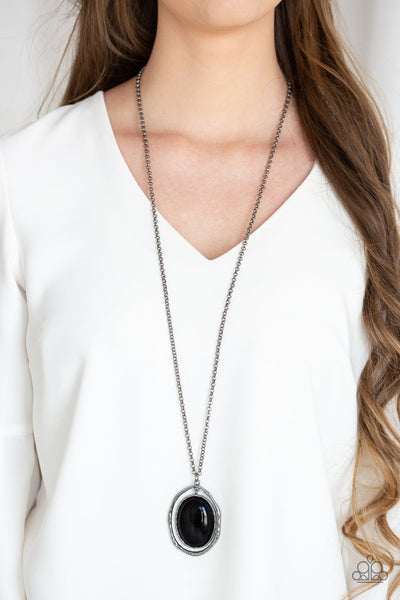 Harbor Harmony - Black - Paparazzi Necklace (PZ-831)